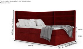 Łóżko młodzieżowe MILAN 2 - 70x200