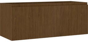 Mexen Rivel szafka łazienkowa podumywalkowa 120 cm, 1 szuflada, ryflowana , orzech - 91A20-12047-1-BF86