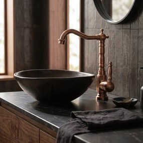 Bateria Umywalkowa REA Bona Miedź Szczotkowana Wysoka