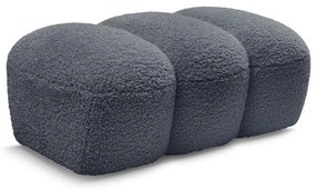 Ciemnoszary podnóżek z materiału bouclé Hippolyte – Bobochic Paris