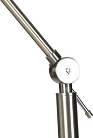 Nowoczesna lampa podłogowa stalowa z kloszem ciemnoszarym 45 cm - Editor