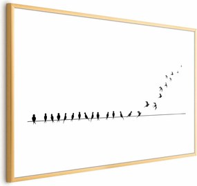 Plakat Lećmy 90x60 cm z ramą złotą z marginesem ARTGEIST B