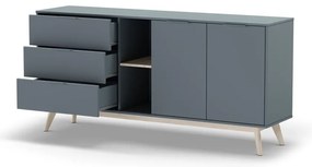 Szarozielona komoda 165x80x40 cm Pisco – Marckeric