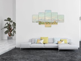Obraz - Camille Pissarro, Landscape, Ile de France, reprodukcje (125x70 cm)