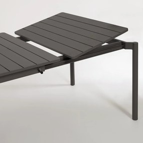 Czarny aluminiowy stół ogrodowy Kave Home Zaltana, 180x100 cm