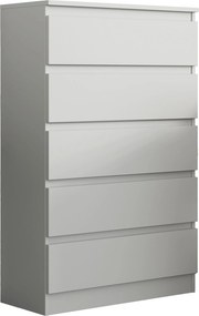 Komoda ADRIANO 70 cm do Salonu Sypialni 5 Szuflad Biały