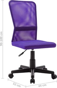 Fioletowy fotel obrotowy z siatką F2-N32