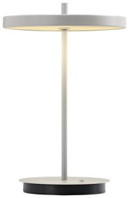 Jasnoszara metalowa lampa stołowa LED z metalowym kloszem (wysokość 31 cm) Asteria Move – UMAGE