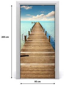 Naklejka fototapeta na drzwi Drewniane molo