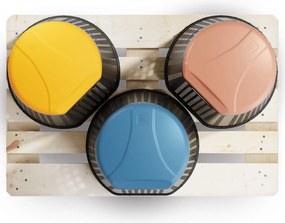Plastikowy kosz na worki na odpady 120 l 1+1 GRATIS czarny, czerwone wieko