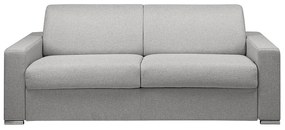 Kanapa 4-osobowa z ekspresowym mechanizmem rozkładania z tkaniny CALITO - Szary - Wymiary miejsca do spania: 160 cm - Materac 22 cm z pamięcią kształtu