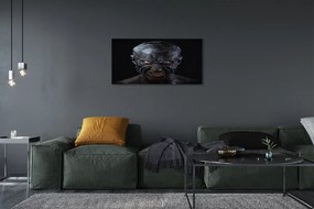 Duży obraz na płótnie Straszna Postać o Czerwonych Oczach