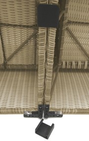 Rattanowy zestaw regulowany SEVILLE dla 2 osób (beżowy)