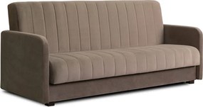 Sofa z Funkcją Spania PORTO Wersalka Rozkładana Dwuosobowa Beżowa Nowoczesna do Salonu