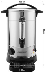 Jurhan Podgrzewacz do wina/herbaty COZY, 6,8l, srebrna