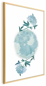 Plakat Kwiecista planeta 60x90 cm z ramą złotą bez marginesu ARTGEIST B