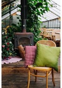 Lniana poszewka na poduszkę 50x50 cm Red Gingham – Linen Tales