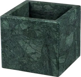 Ciemnozielony marmurowy organizer łazienkowy na waciki Marble – Mette Ditmer Denmark