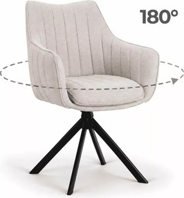 Krzesło obrotowe Bolonia – eleganckie tapicerowane, obrotowe z funkcją powrotu