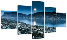 Obraz nocnego krajobrazu, Islandia (125x70 cm)