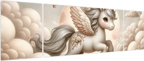 Obraz - Jednorożec w chmurach (170x50 cm)