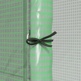 Outsunny Szklarnia Przyścienna z Folią, Wzrost Roślin, Odporna na Pogodę, 200 cm x 80 cm x 200 cm, Zielony