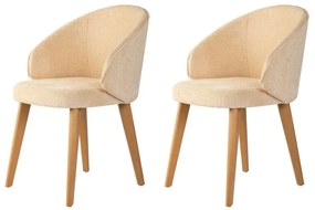 Zestaw krzeseł do jadalni Bentley Beige and Dark Oak, 2 szt.