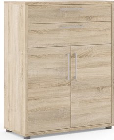 Regał do biura z drzwiami i szufladami Prima dąb sonoma