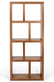 Brązowy regał w dekorze orzecha 70x159 cm Berlin – TemaHome