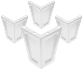 Nóżki do szafy, zestaw 4 szt. białe