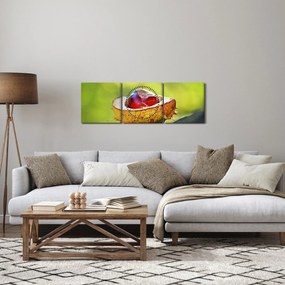 Obraz kasztanowów (z zegarem) (90x30 cm)