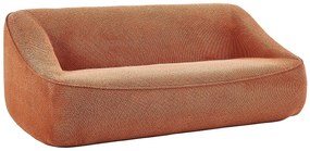 Kanapa  3-osobowa z teksturowanej tkaniny w kolorze terakoty KIREBA