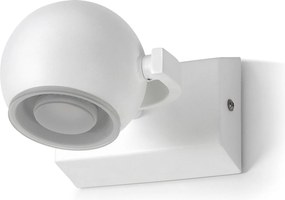 Lampa ?cienna MOON nowoczesny i uniwersalny styl - do u?ytku wewn?trznego - kolor bia?y - aluminium - 340° - 90° - IP44