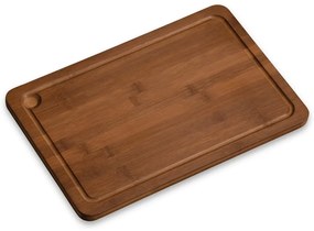 Kesper 59391 Deska do krojenia i serwowania,ciemna, 38 x 25 x 1,6 cm