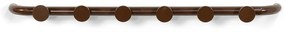 Ciemnobrązowy metalowy wieszak ścienny 75 cm Retro – Spinder Design