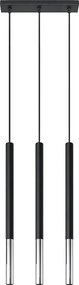 Czarna chromowana potrójna lampa wisząca - EX720 W8-H20