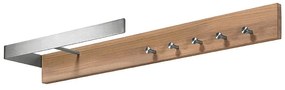 Metalowy wieszak ścienny w kolorze naturalno-srebrnym Noa – Spinder Design