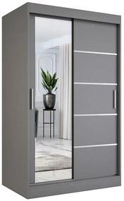 Antracytowa szafa przesuwna 120 cm P6-C45