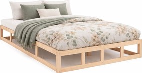 Dwuosobowe łóżko z naturalnej sosny 160x200 P1-T37