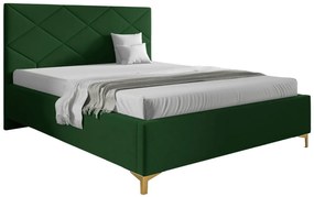 Zielone łóżko tapicerowane z pojemnikiem 4 rozmiary P1-F39