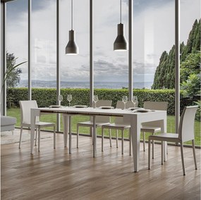 Konsola rozkładana 90x42/302 cm Isotta Frassino biała