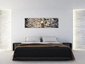 Obraz - Koń w zimowym krajobrazie (170x50 cm)