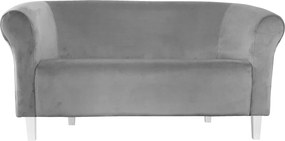 Sofa Milo tkanina Welur wygodna sofa tapicerowana do salonu i poczekalni : Kolor nogi - Biała, Kolor tkaniny - VELVET - MG17, Typ tkaniny - Velvet, Wysokość nogi - 15 cm