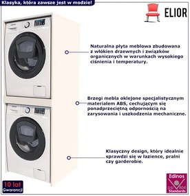 Biała Szafka Na Pralkę I Suszarkę D8-K71