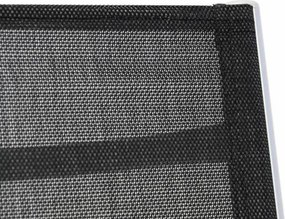 2x ustawialne krzesło ogrodowe z podnożnikiem - czarne