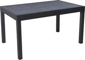 Stół rozkładany z aluminium "Lagos" Czarny 200/320 x 105 cm