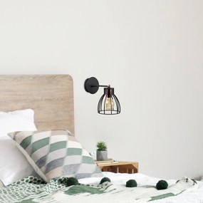 Kinkiet lampa ścienna Kemah - N-1238, czarny /brązowy