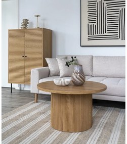 Okrągły stolik w dekorze topoli w naturalnym kolorze ø 80 cm Boavista – House Nordic