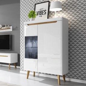 Witryna NORDICO 134 x 90 cm stojąca