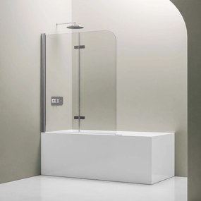 Parawan nawannowy EX209Bezpieczne szkło ESG 6 mm z powłoką Nano - 120 x 140 cm - Dwuczęściowy składany